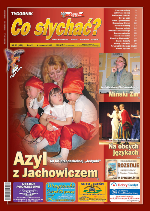 Okładka gazety Co słychać? - nr 23 (452) 2006